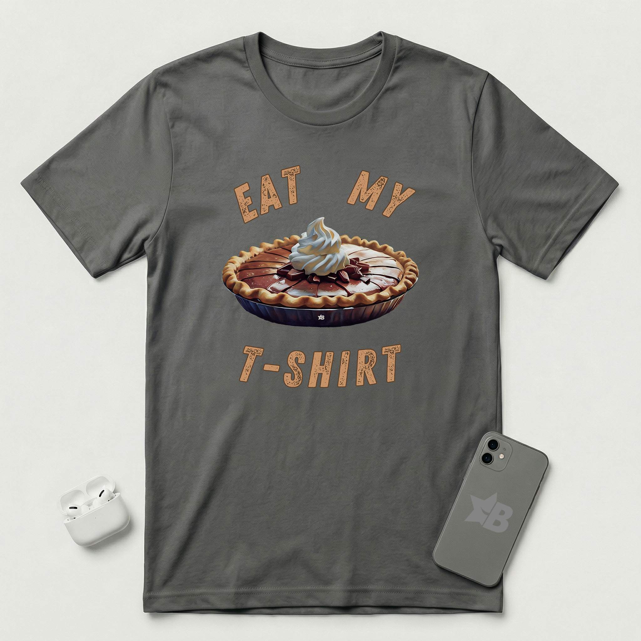 Eat My T-Shirt - Chocolate Pie - T-Shirt - Asphalt mockup