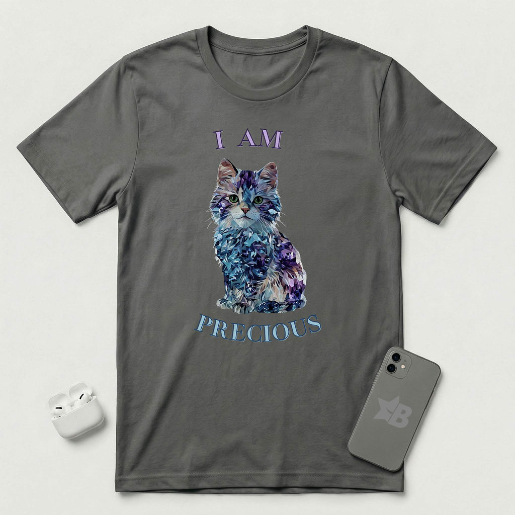 I Am Precious - Diamond Cat - T-Shirt - Asphalt mockup