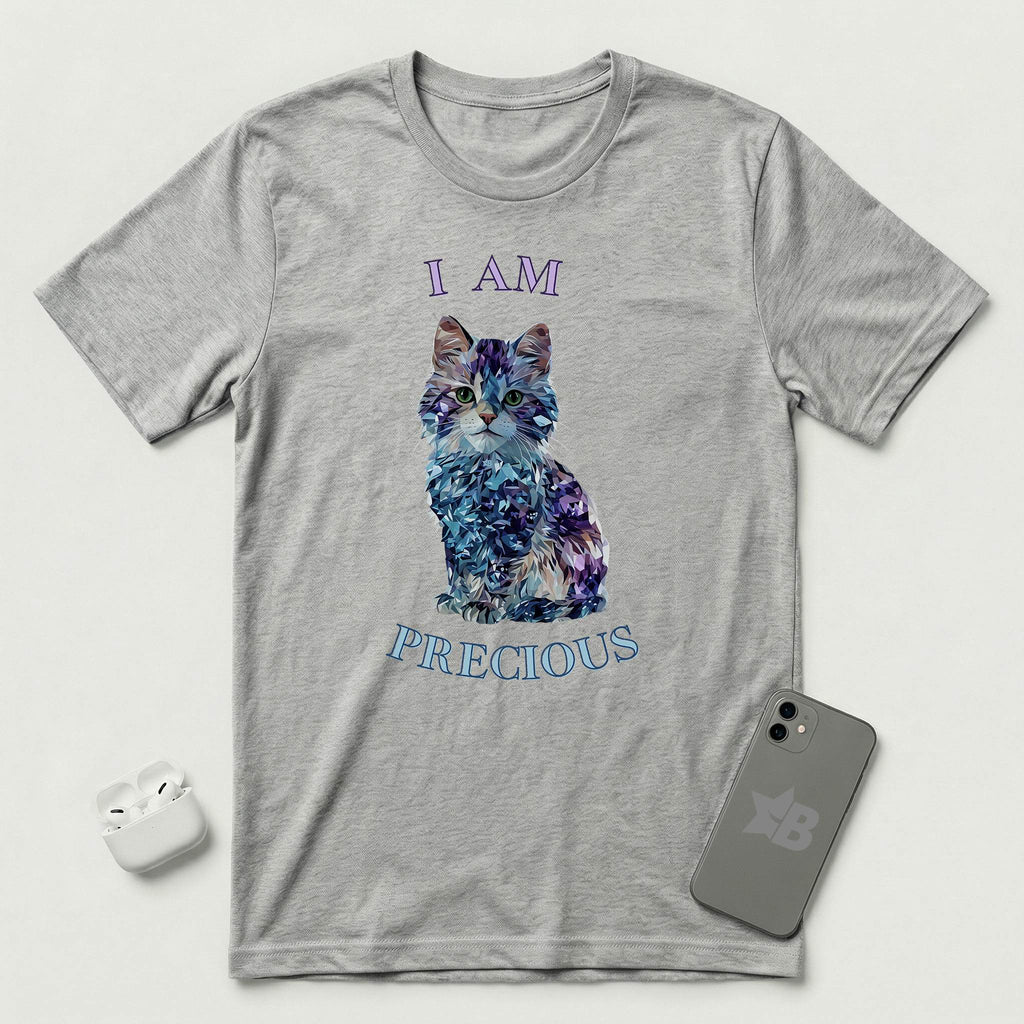 I Am Precious - Diamond Cat - T-Shirt - Athletic Heather mockup