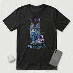 I Am Precious - Diamond Cat - T-Shirt - Black mockup