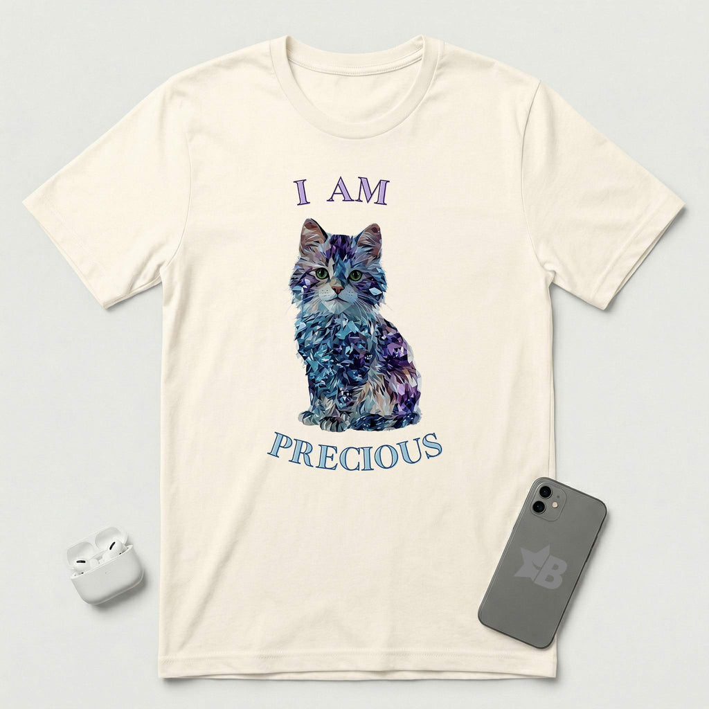 I Am Precious - Diamond Cat - T-Shirt - Natural mockup