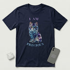 I Am Precious - Diamond Cat - T-Shirt - Navy mockup
