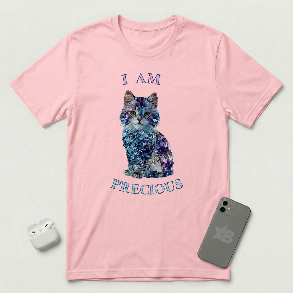 I Am Precious - Diamond Cat - T-Shirt - Pink mockup