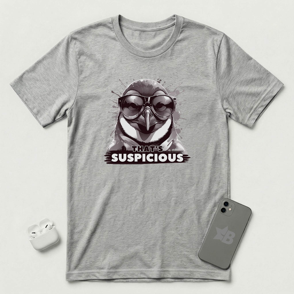 That's Suspicious - Penguin - T-Shirt - Athletic Heather mockup