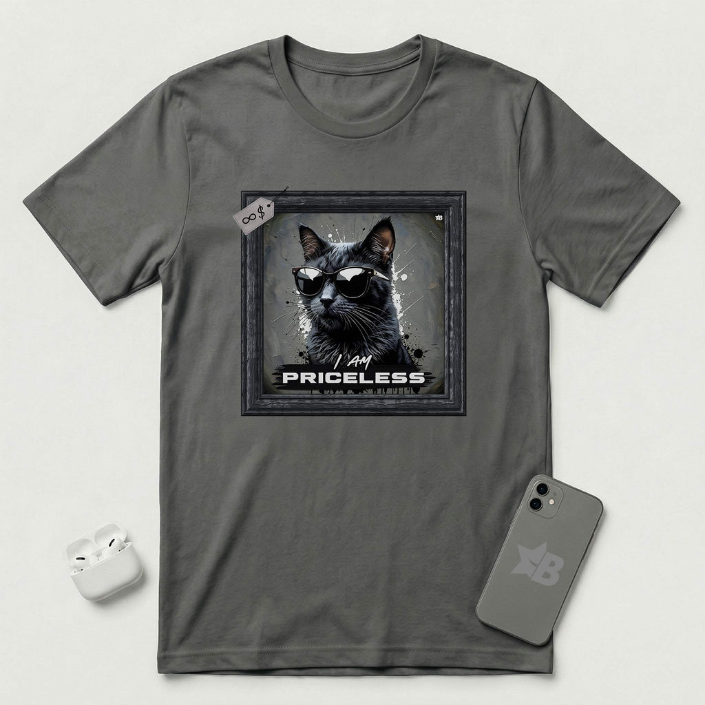 I am Priceless - Cat - T-Shirt - Asphalt mockup