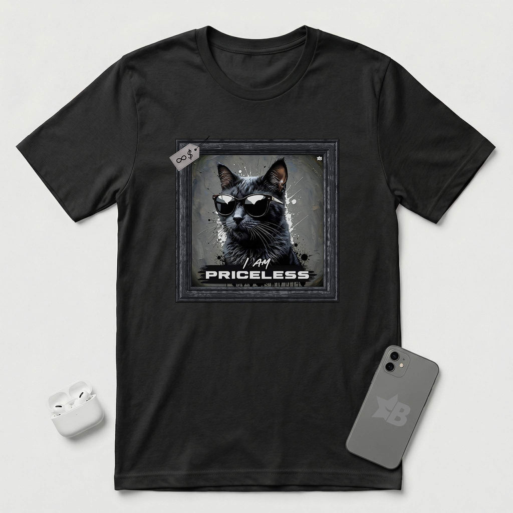 I am Priceless - Cat - T-Shirt - Black mockup