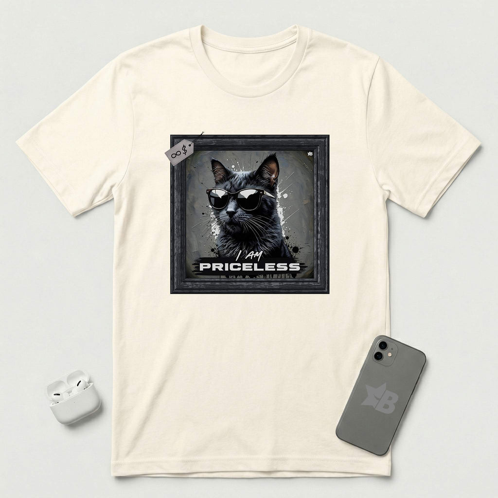 I am Priceless - Cat - T-Shirt - Natural mockup