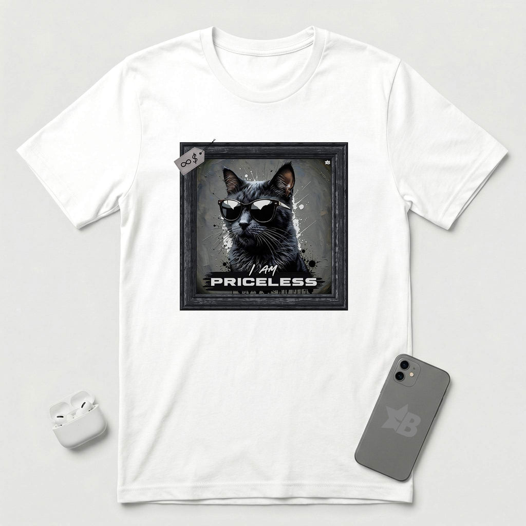 I am Priceless - Cat - T-Shirt - White mockup