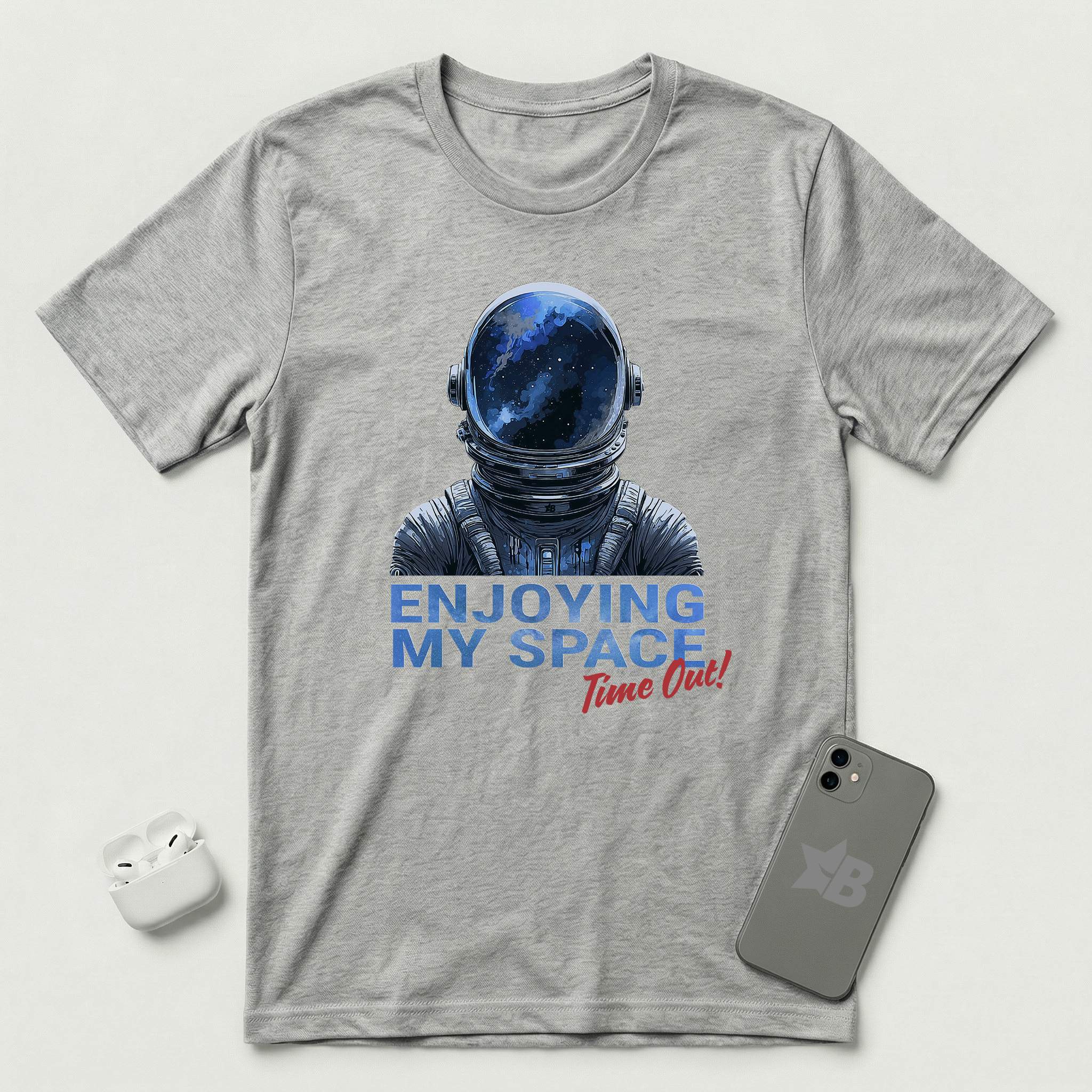 Enjoying My Space - Time Out! - T-Shirt - Athletic Heather mockup