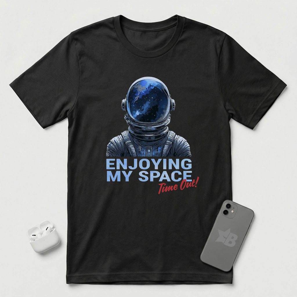 Enjoying My Space - Time Out! - T-Shirt - Black mockup