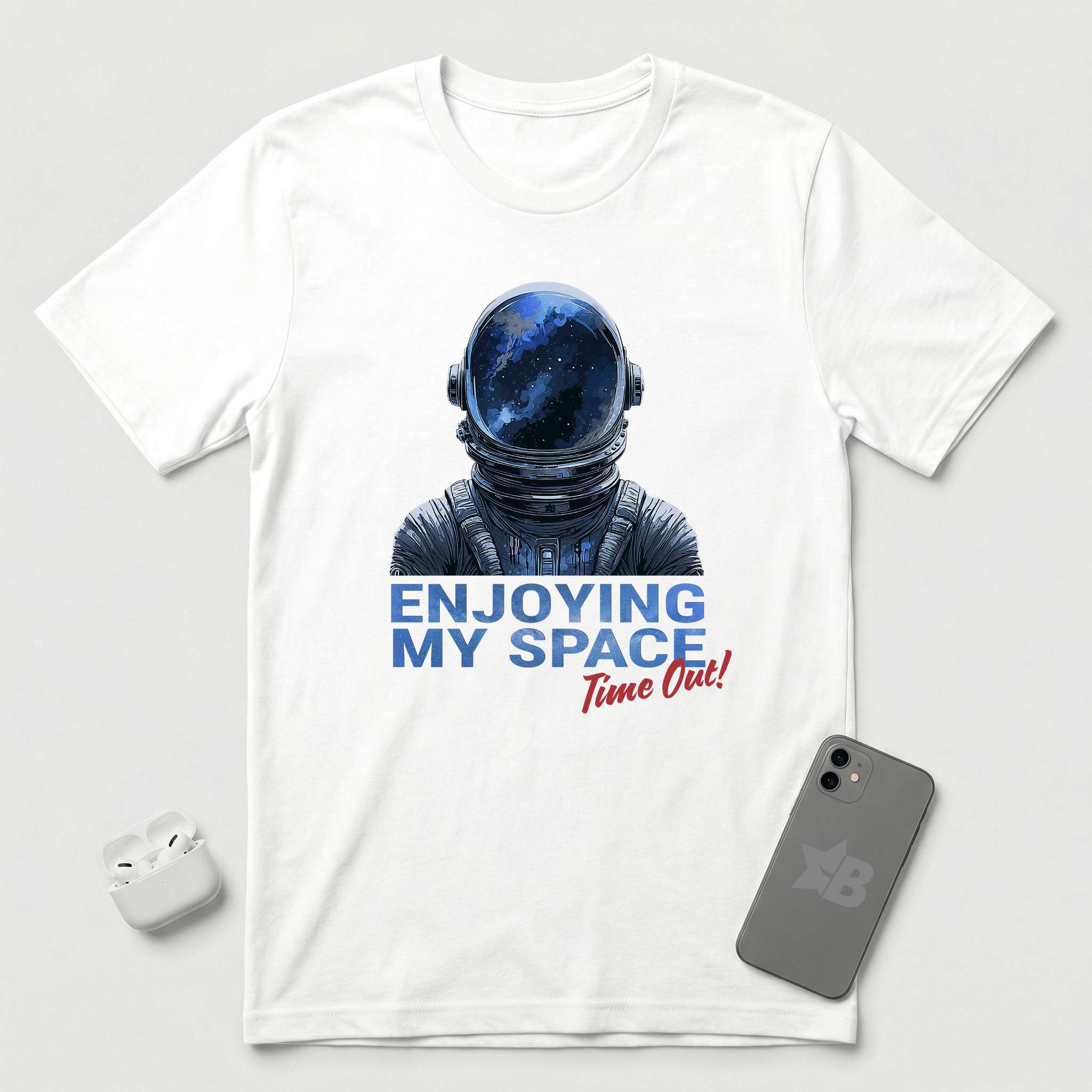 Enjoying My Space - Time Out! - T-Shirt - White mockup