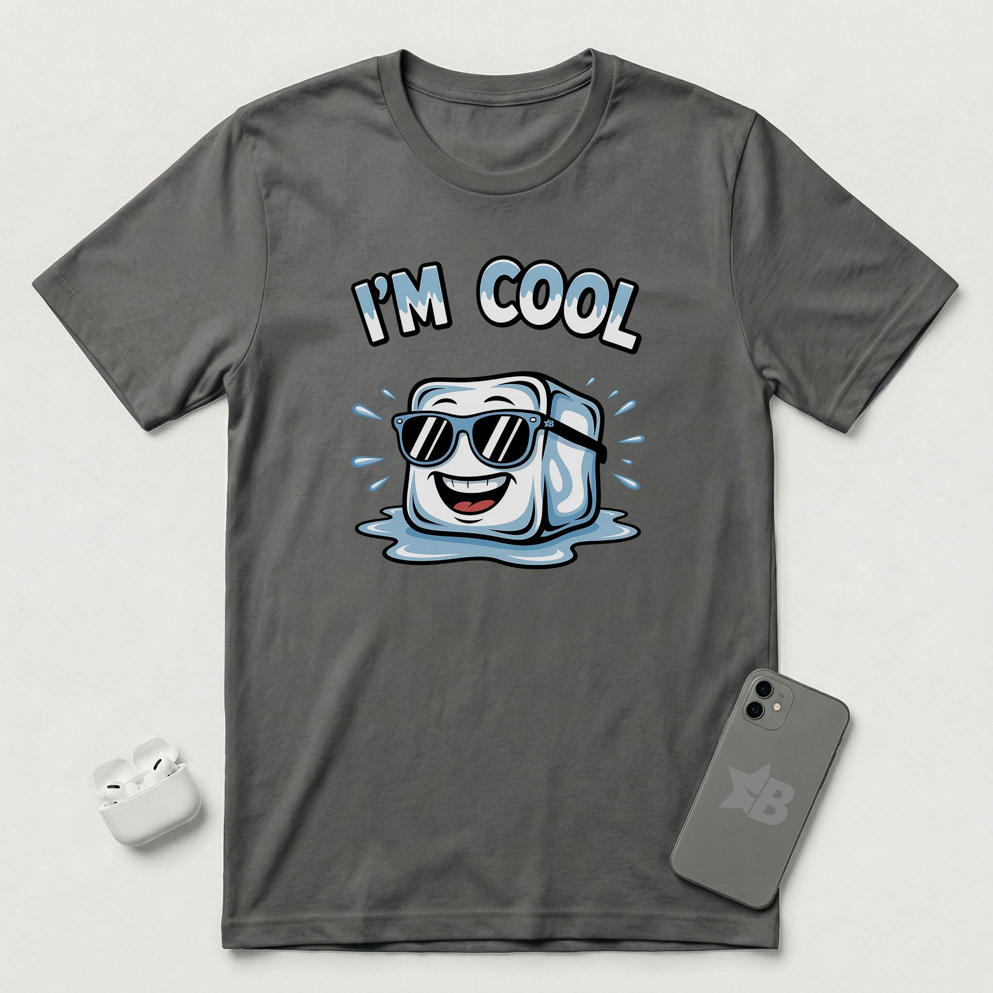 I'm Cool - Ice - T-Shirt - Asphalt mockup