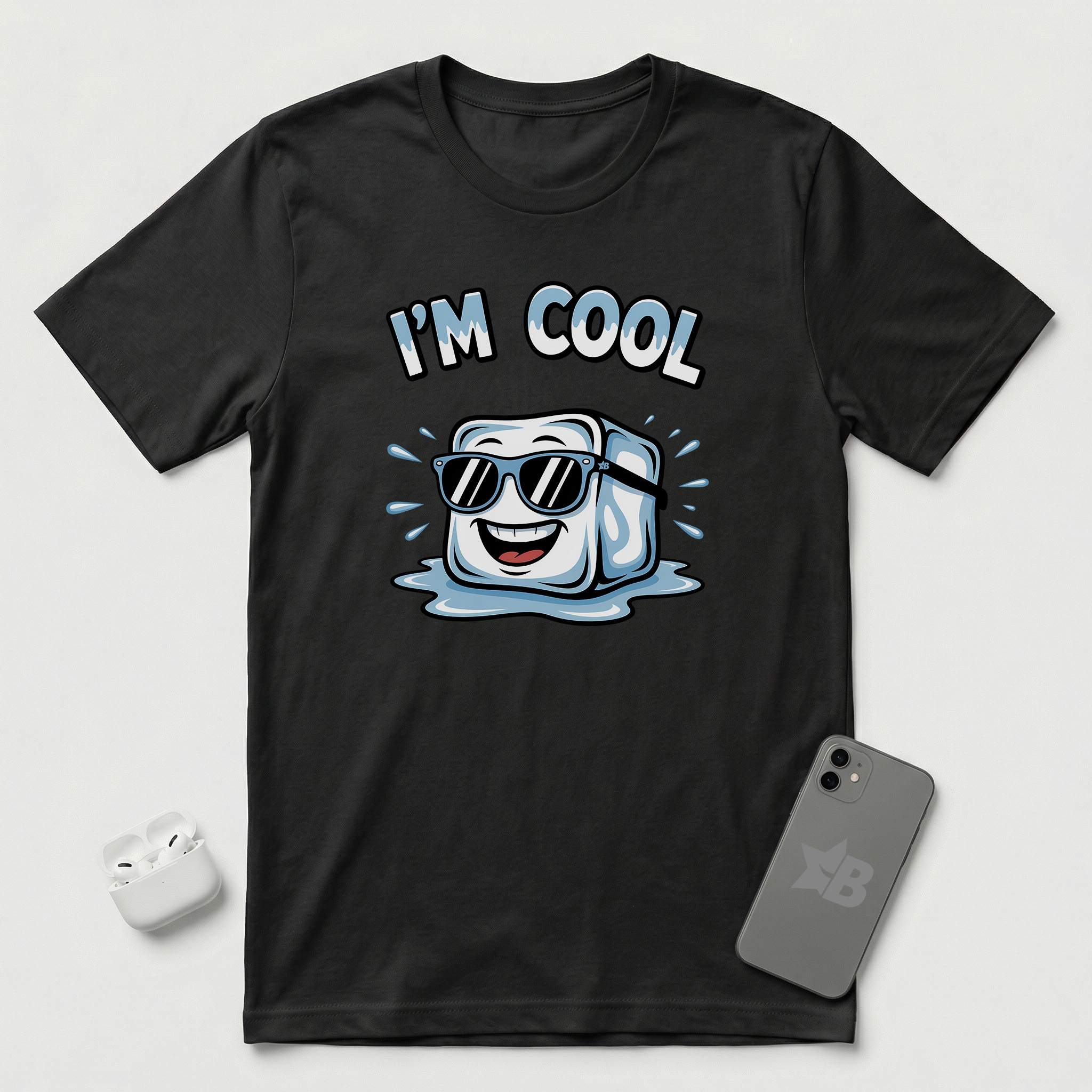 I'm Cool - Ice - T-Shirt - Black mockup