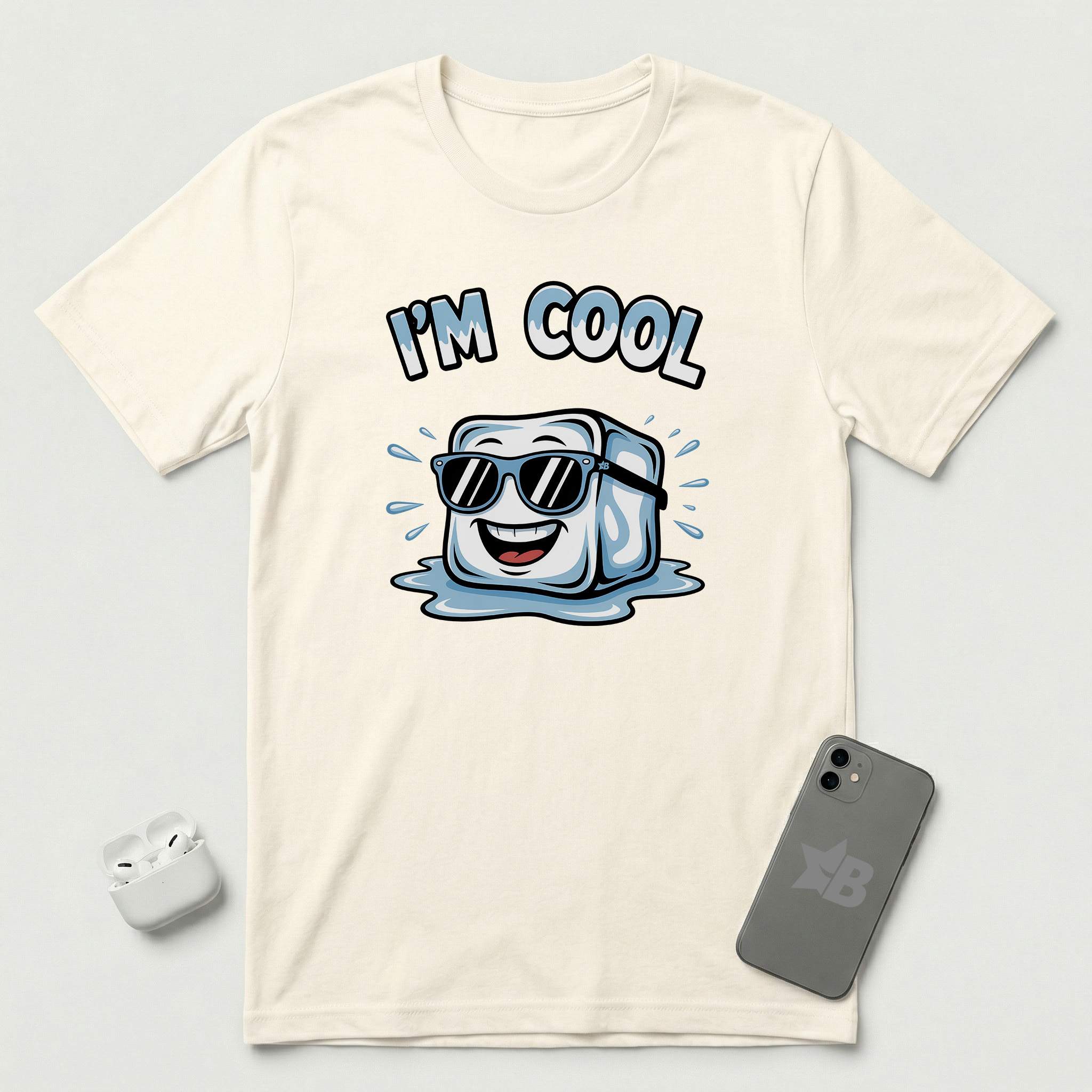 I'm Cool - Ice - T-Shirt - Natural mockup