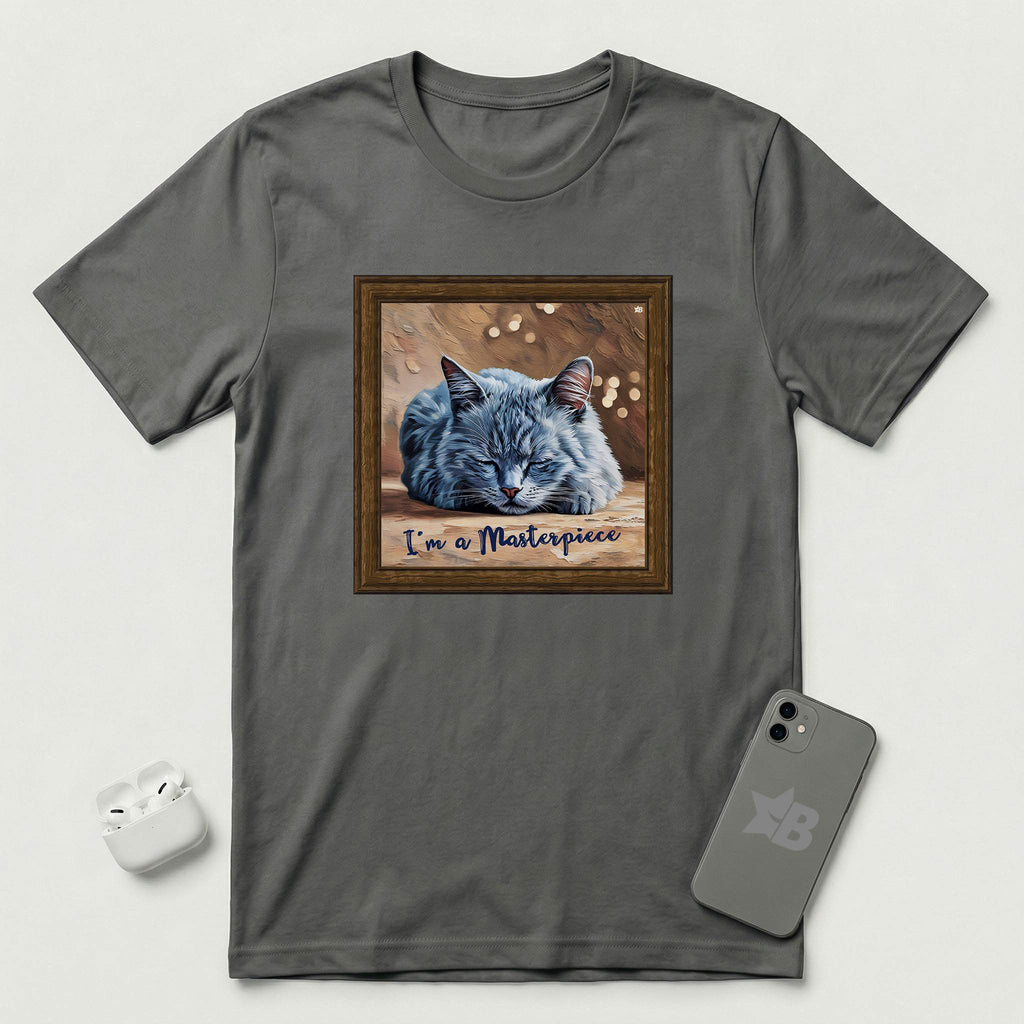 I'm a Masterpiece - Cat - T-Shirt - Asphalt mockup