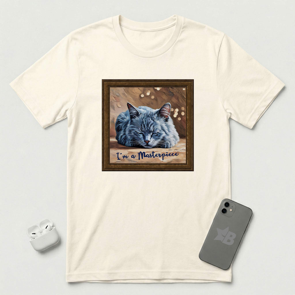 I'm a Masterpiece - Cat - T-Shirt - Natural mockup