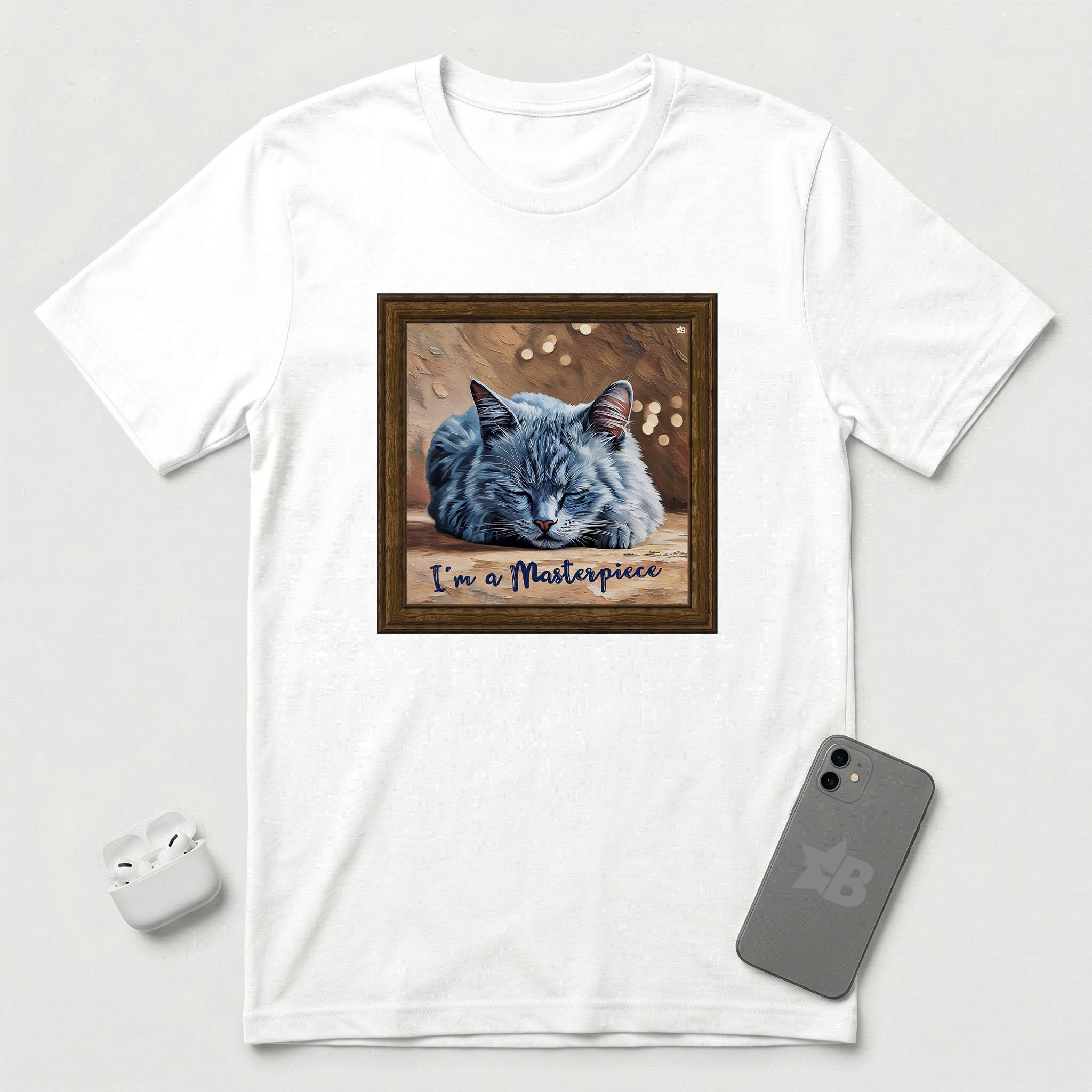 I'm a Masterpiece - Cat - T-Shirt - White mockup