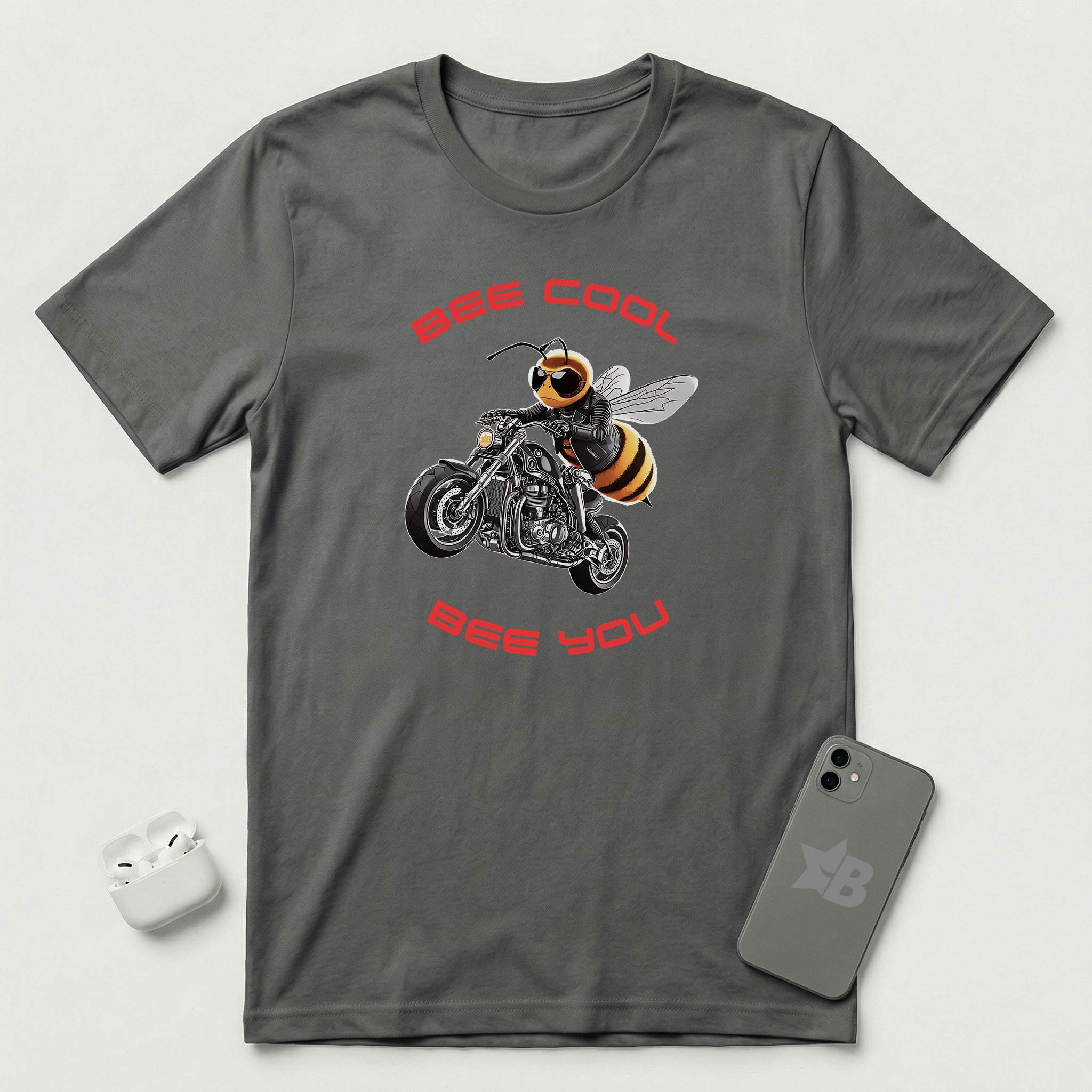 Bee Cool Bee You - T-Shirt - Asphalt mockup