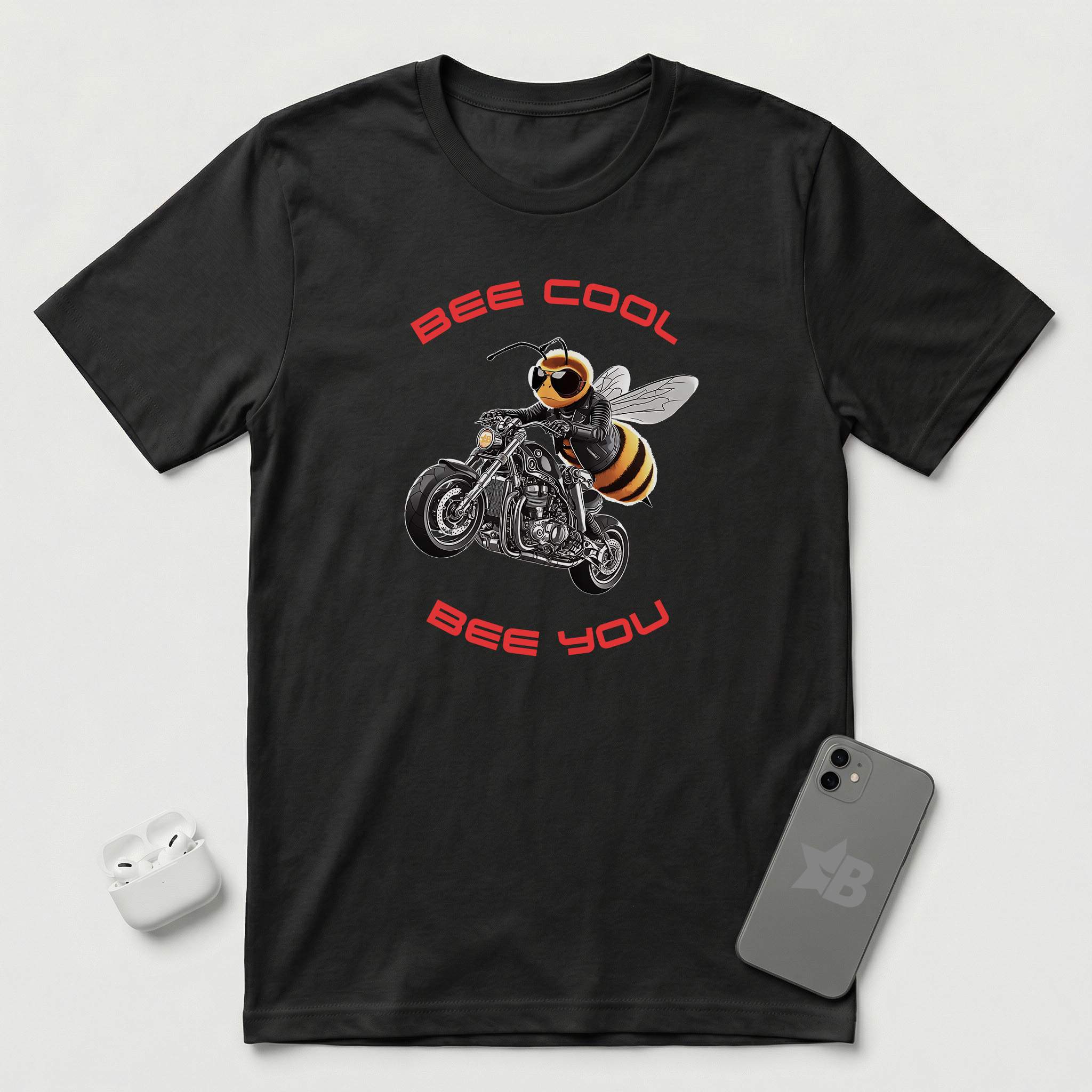 Bee Cool Bee You - T-Shirt - Black mockup