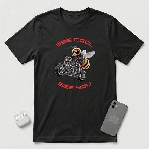 Bee Cool Bee You - T-Shirt - Black mockup