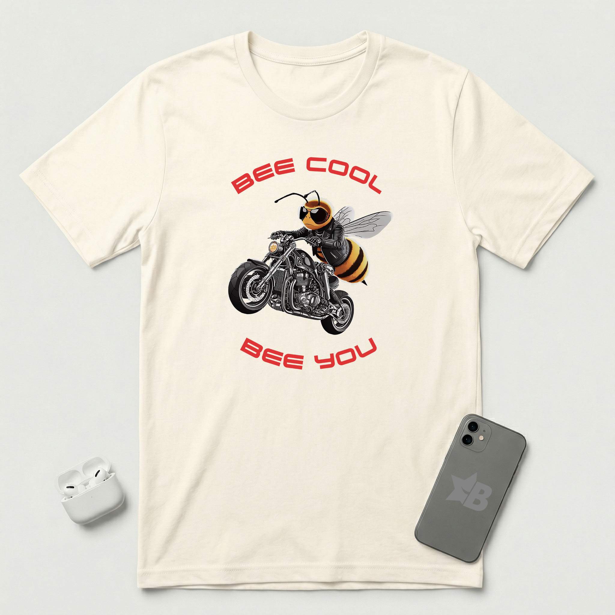 Bee Cool Bee You - T-Shirt - Natural mockup