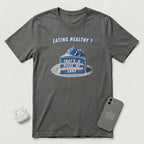 Eating Healthy? - Blue Cake - T-Shirt - Asphalt mockup