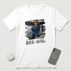 I'm a Bed Girl - Golden Flame - T-Shirt - White mockup