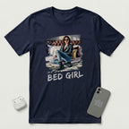 I'm a Bed Girl - Dark Spark - T-Shirt - Navy mockup