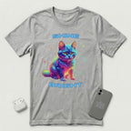 Shine Bright - Multicolored Cat - T-Shirt - Athletic Heather mockup
