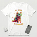 Shine Bright - Sunset Cat - T-Shirt - White mockup