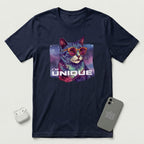 I'm Unique - Cat - T-Shirt - Navy mockup