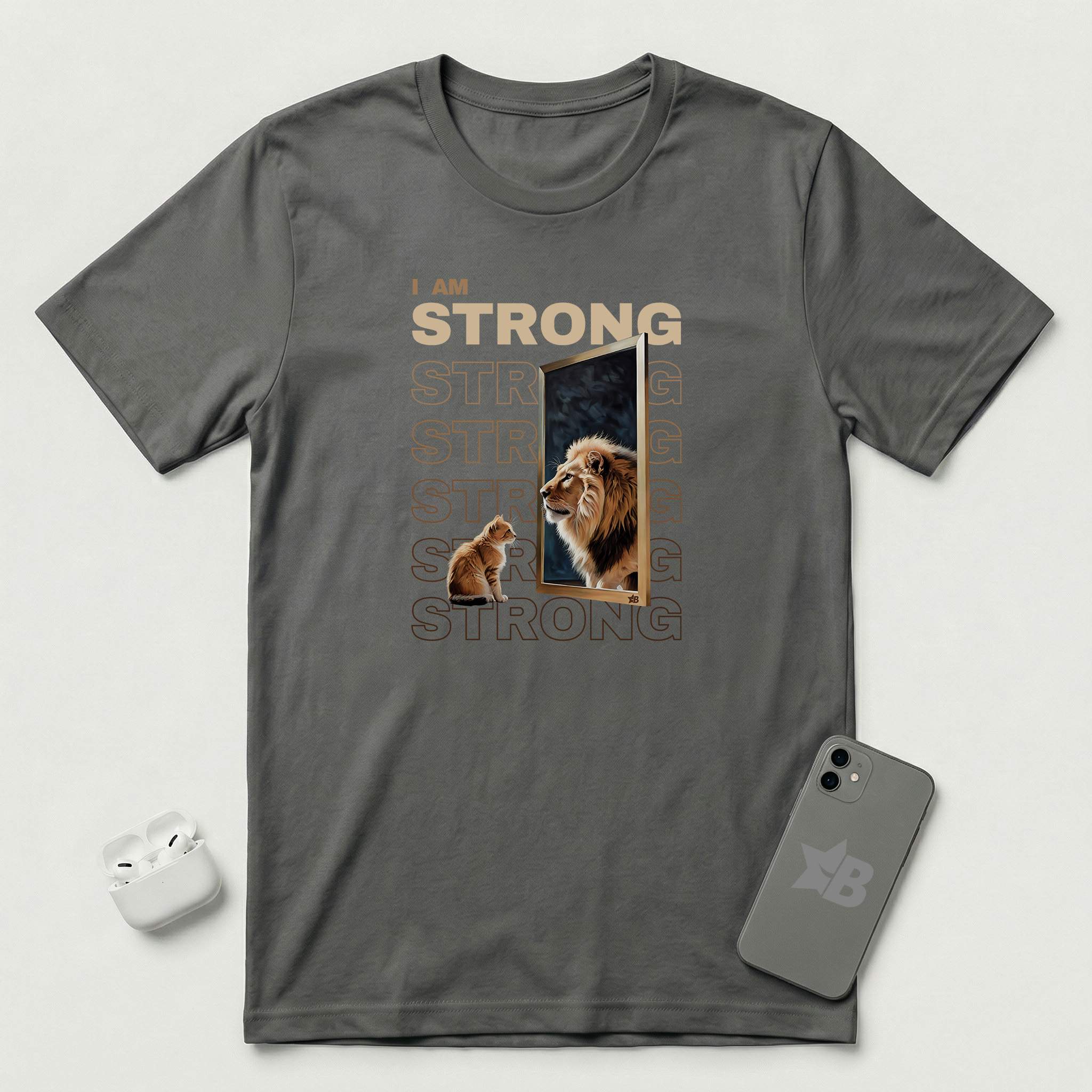 I am Strong - T-Shirt - Asphalt mockup
