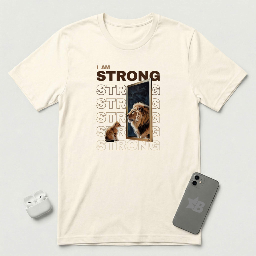 I am Strong - T-Shirt - Natural mockup
