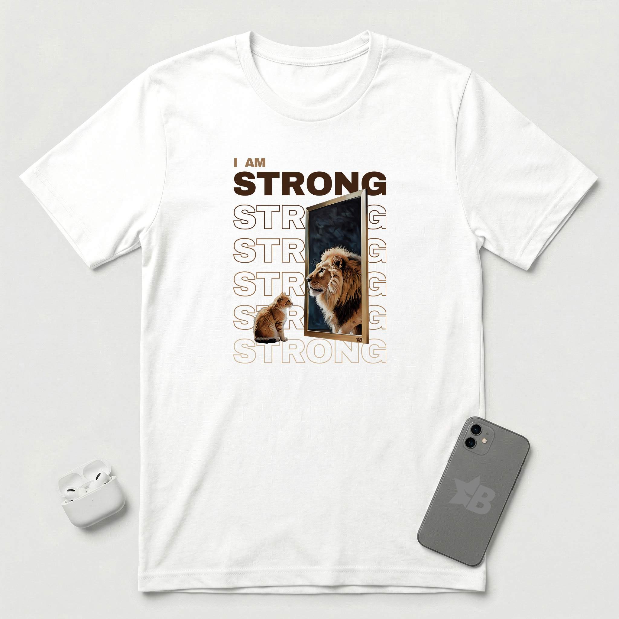 I am Strong - T-Shirt - White mockup