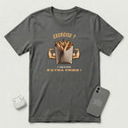 Exercise vs Extra Fries - T-Shirt - Asphalt mockup