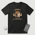 Exercise vs Extra Fries - T-Shirt - Black mockup