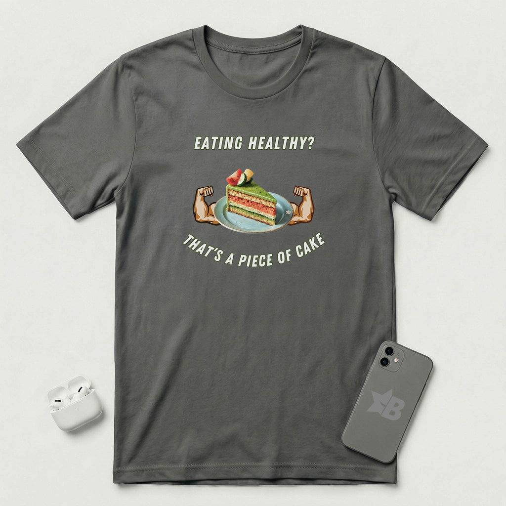 Eating Healthy? - Vegetable Cake - T-Shirt - Asphalt mockup