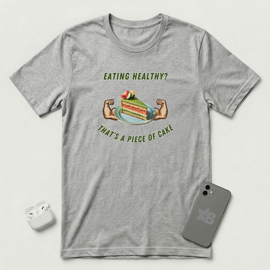 Eating Healthy? - Vegetable Cake - T-Shirt - Athletic Heather mockup