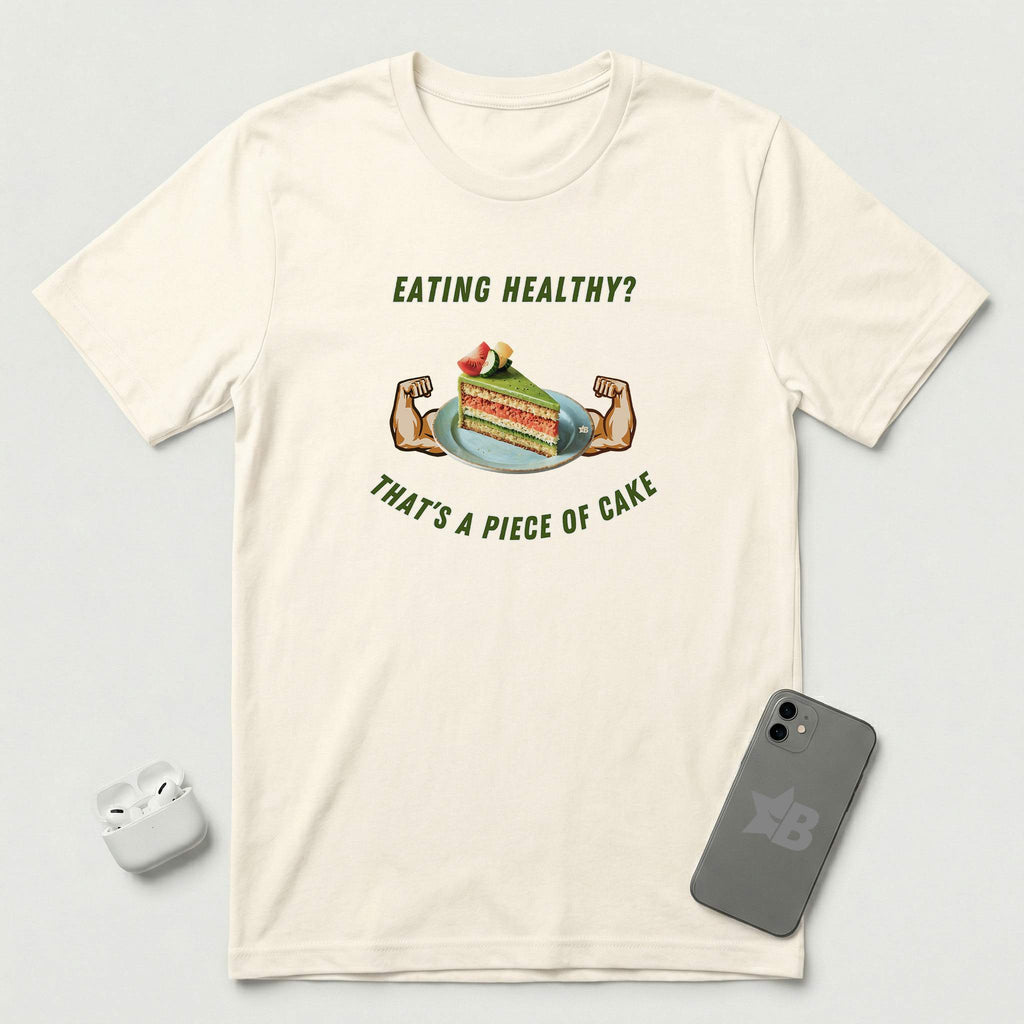 Eating Healthy? - Vegetable Cake - T-Shirt - Natural mockup