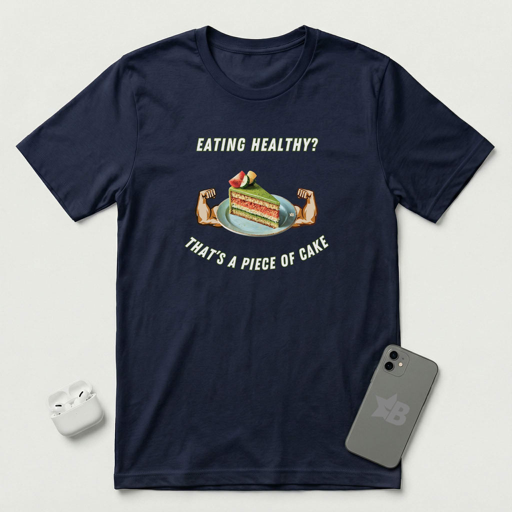 Eating Healthy? - Vegetable Cake - T-Shirt - Navy mockup