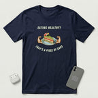 Eating Healthy? - Vegetable Cake - T-Shirt - Navy mockup