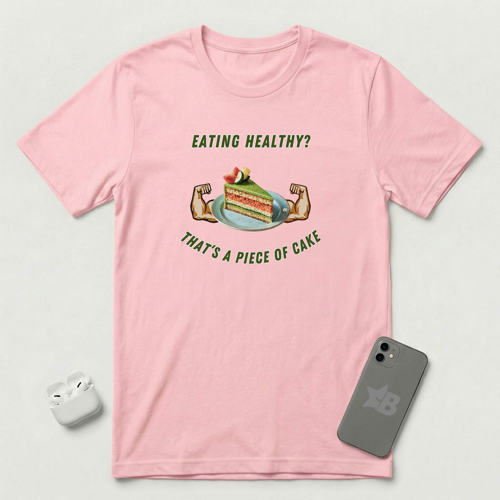 Eating Healthy? - Vegetable Cake - T-Shirt - Pink mockup