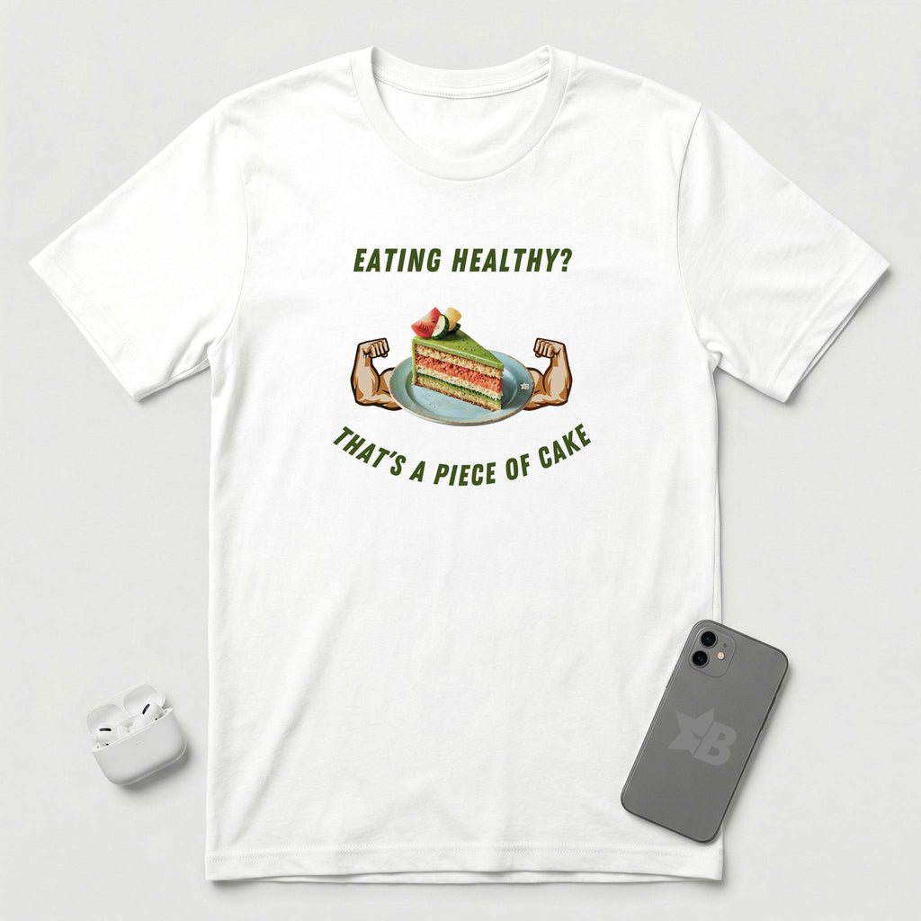 Eating Healthy? - Vegetable Cake - T-Shirt - White mockup