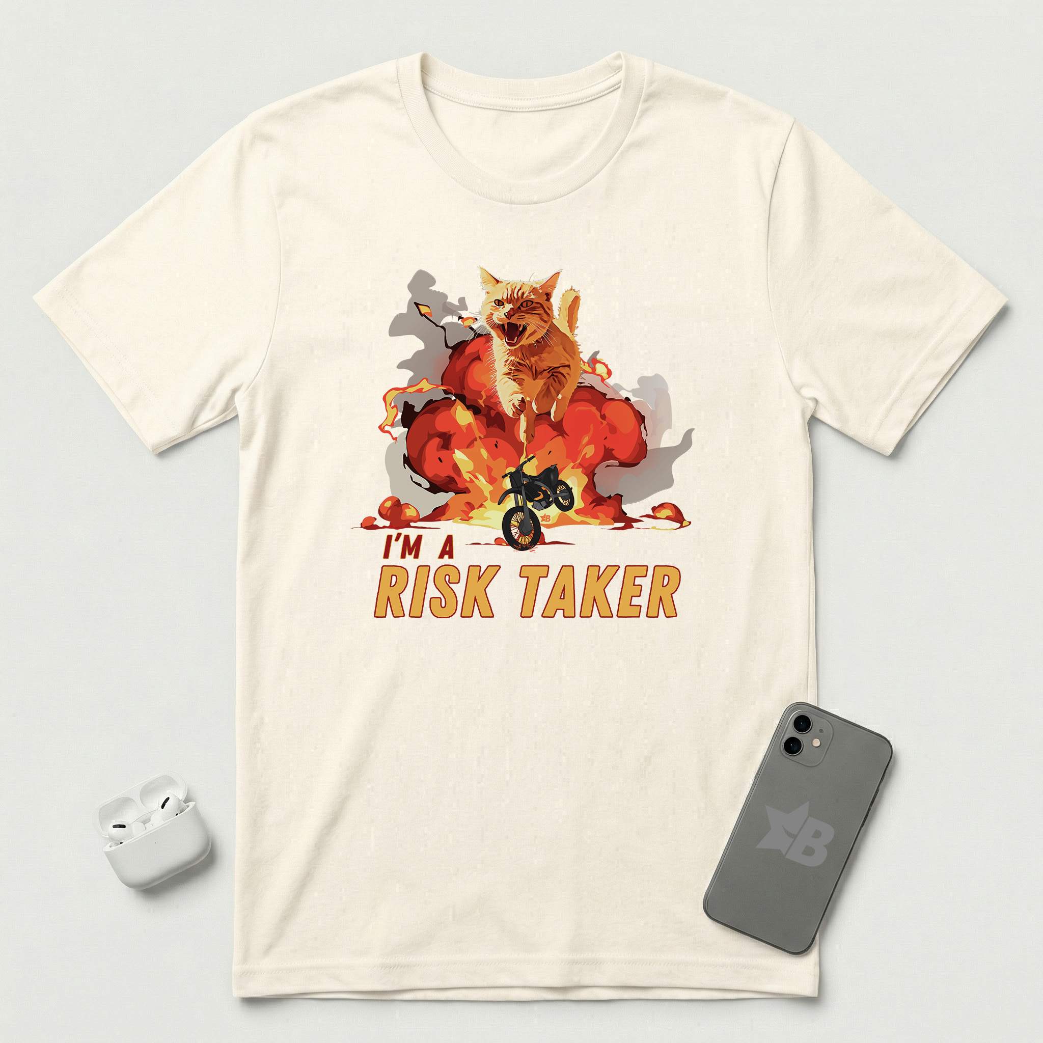 I'm a Risk Taker - T-Shirt - Natural mockup