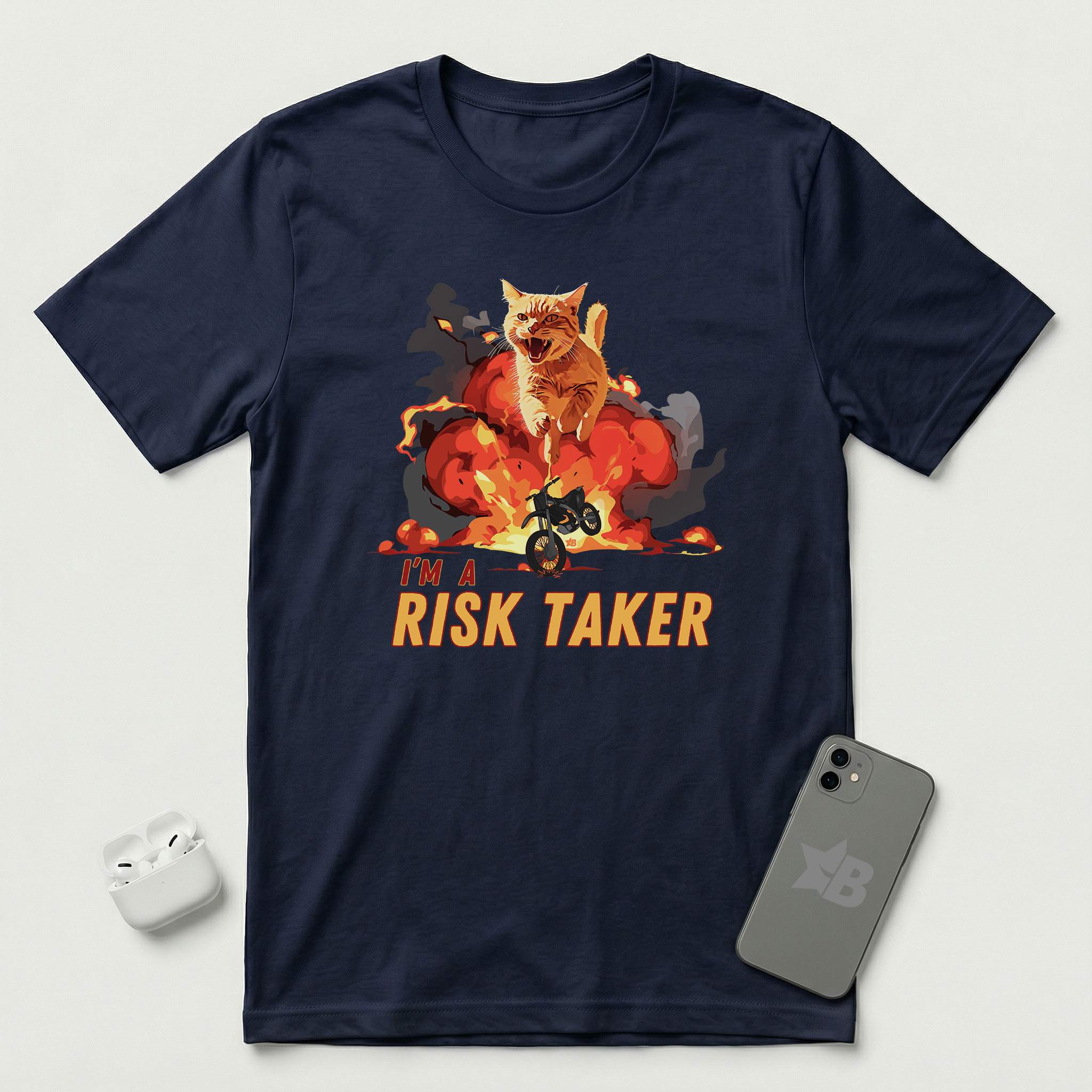 I'm a Risk Taker - T-Shirt - Navy mockup