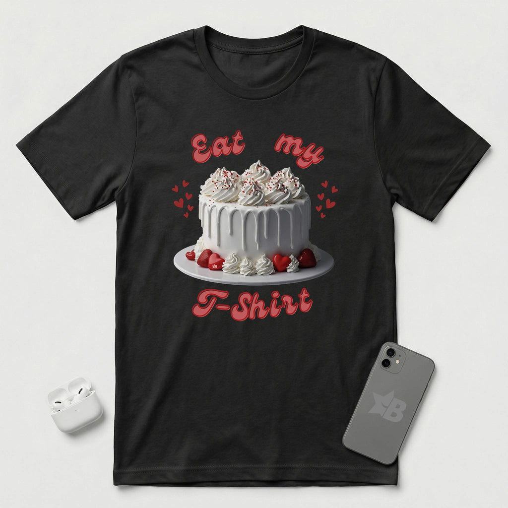Eat My T-Shirt - White Cake - T-Shirt - Black mockup