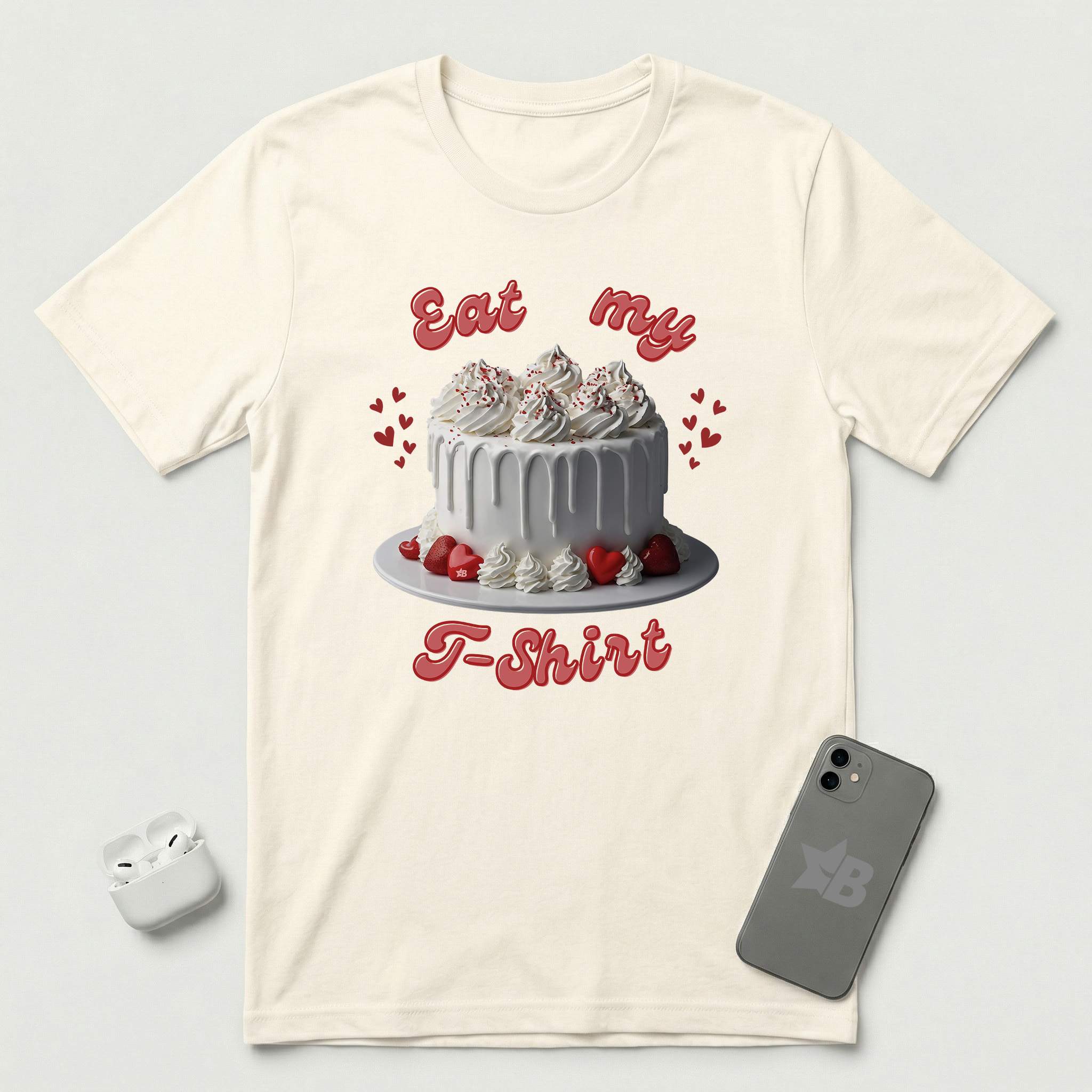 Eat My T-Shirt - White Cake - T-Shirt - Natural mockup