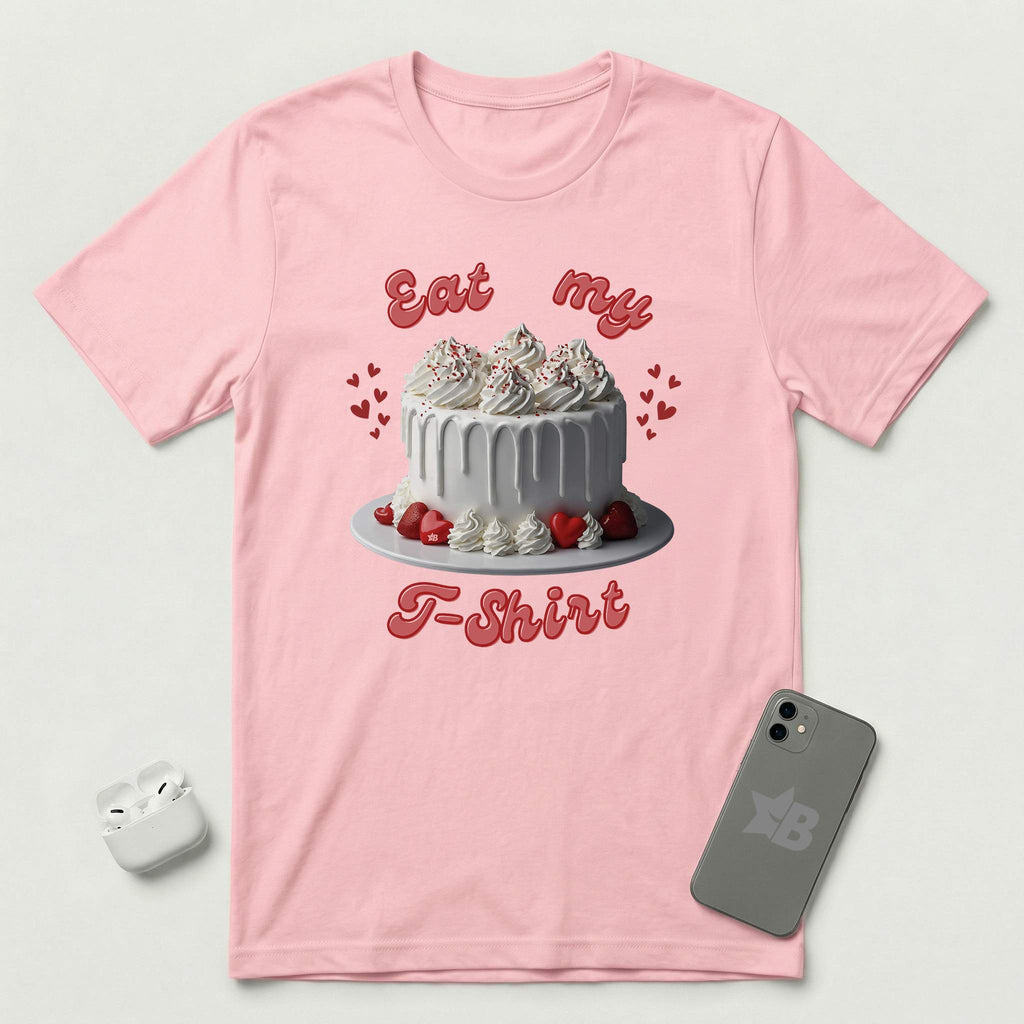 Eat My T-Shirt - White Cake - T-Shirt - Pink mockup