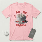 Eat My T-Shirt - White Cake - T-Shirt - Pink mockup