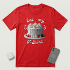 Eat My T-Shirt - White Cake - T-Shirt - Red mockup